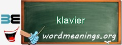 WordMeaning blackboard for klavier